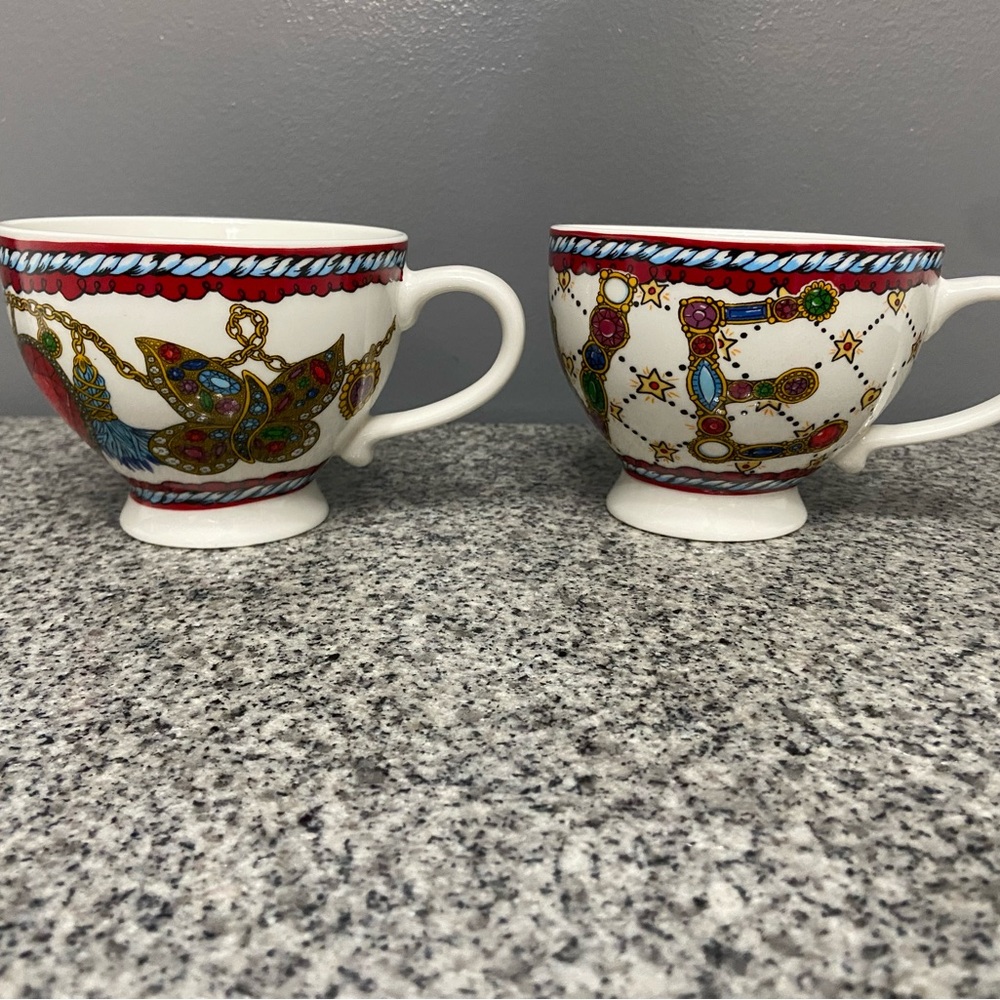 BRIGHTON Set of 2 Tea/Coffee Cups Jewel & Love Limited Edition Christmas 13 oz - Picture 4 of 16